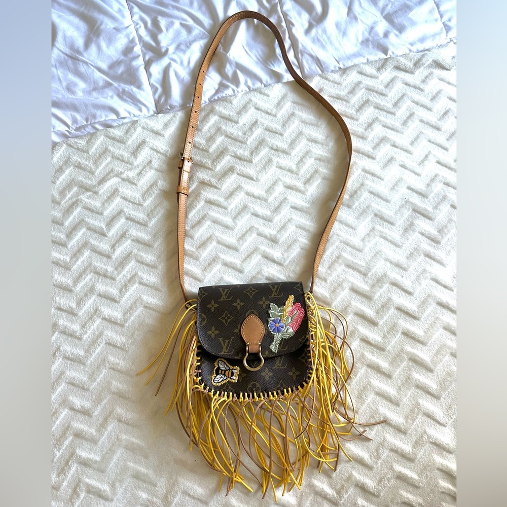 Louis Vuitton Saint Cloud Monogram PM Fringe Crossbody Customized